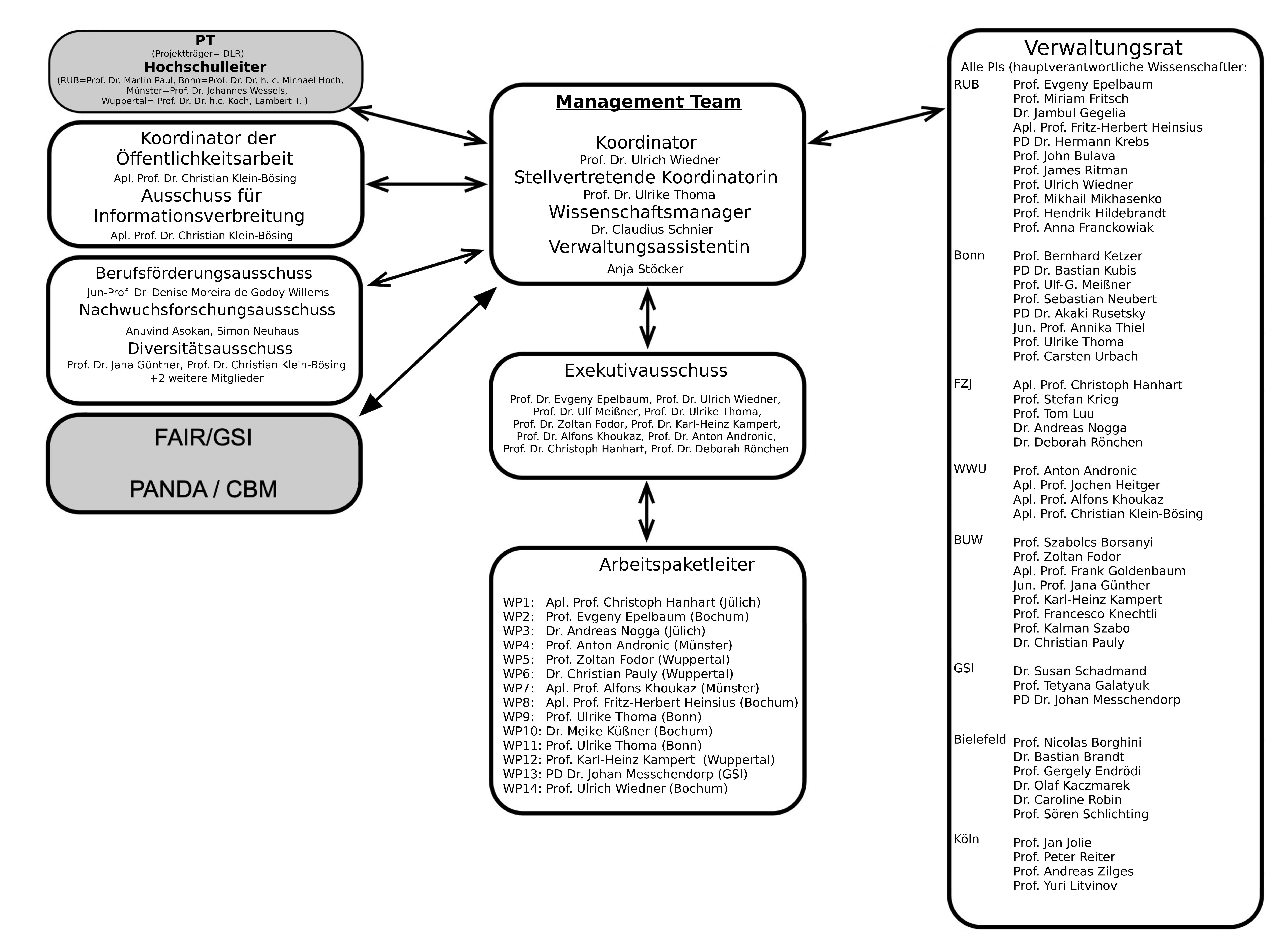 Managementstrukturen und Gremien des Netzwerks Image